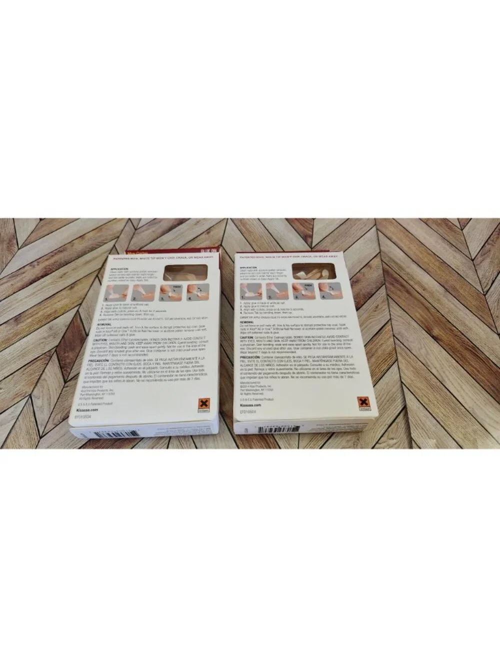 2 Kiss Everlasting French Real Short 28 Pc Glue On Nail Kit Always EF02 53237